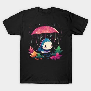 Axolotl Rainy Day With Umbrella T-Shirt